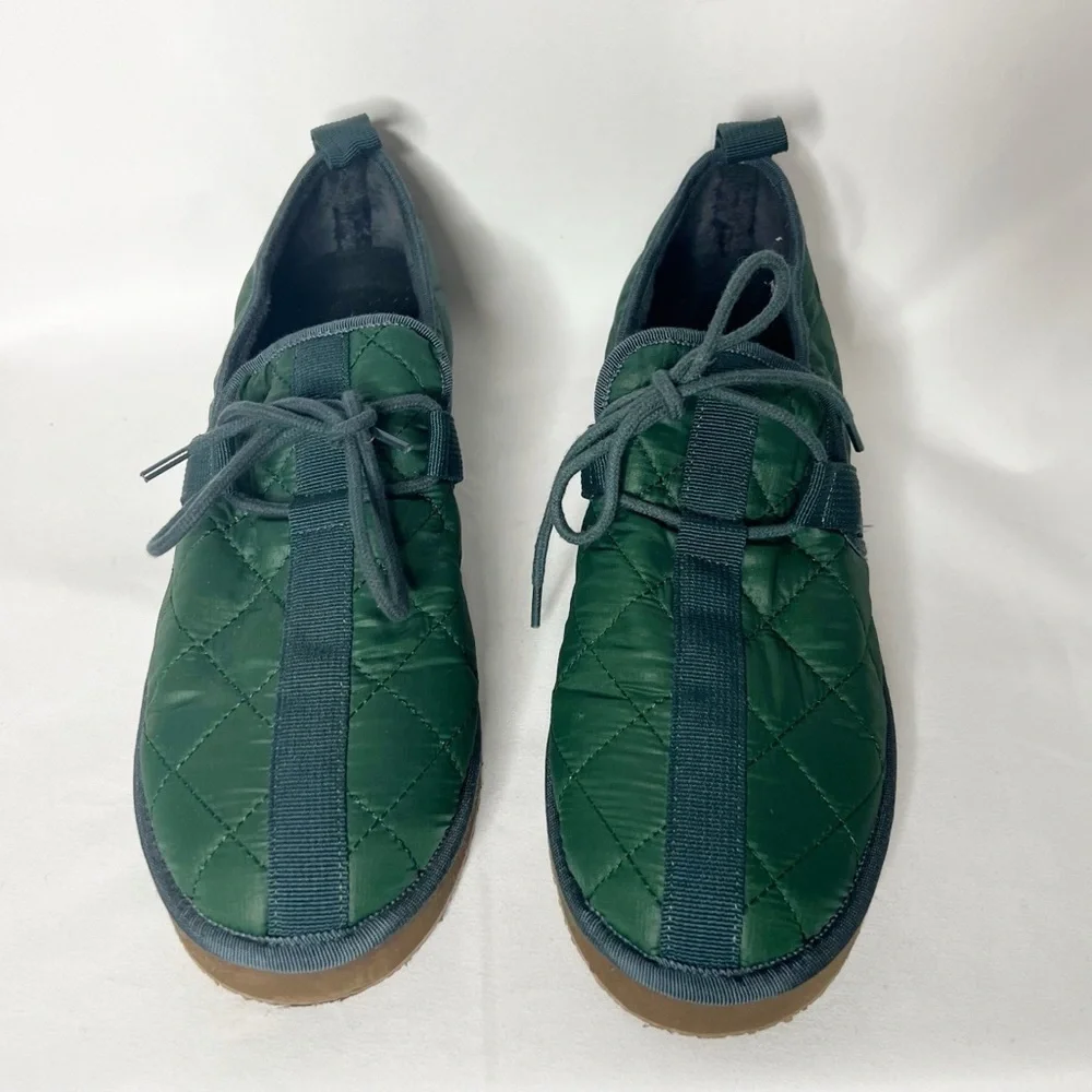 J. Crew Green Quilted Chore Slippers for Men